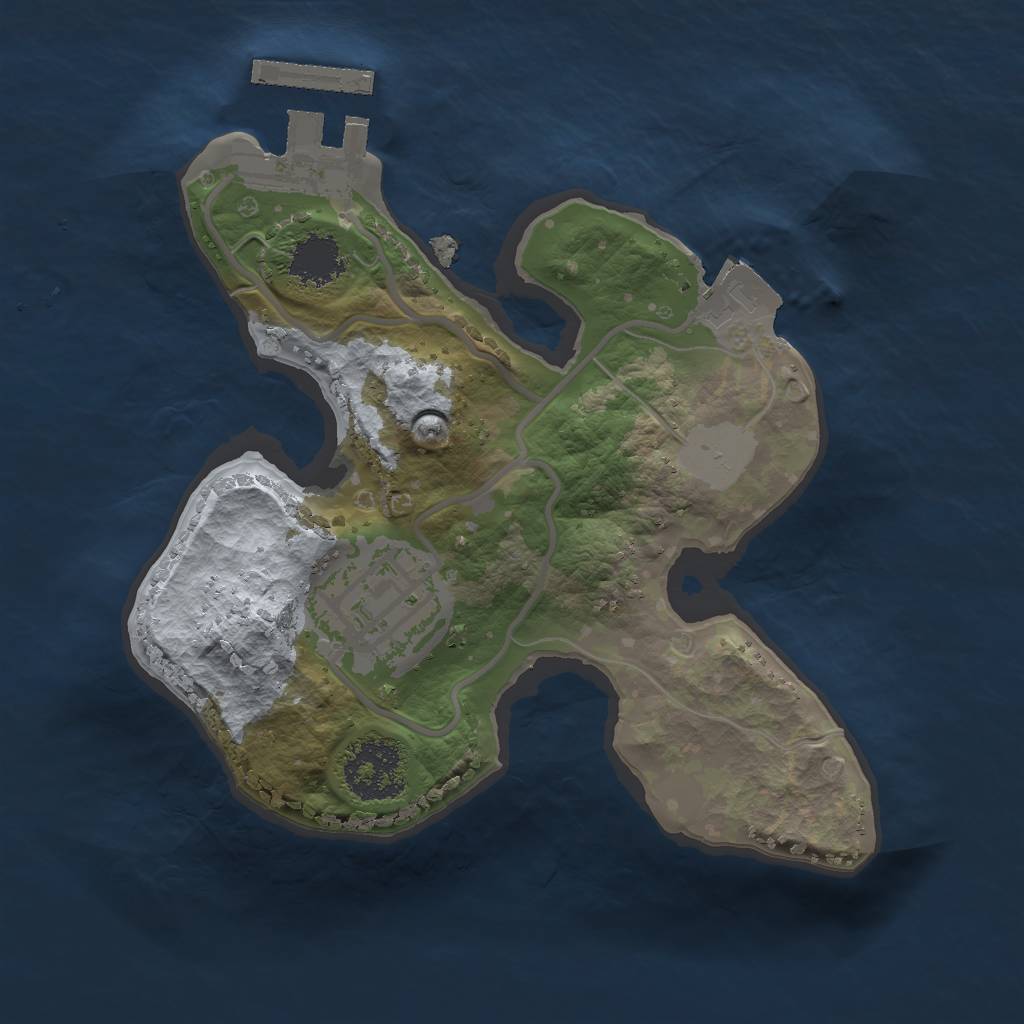 Rust Map: Procedural Map, Size: 1700, Seed: 1864043753, 5 Monuments