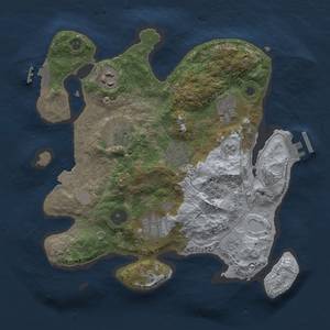 Thumbnail Rust Map: Procedural Map, Size: 3000, Seed: 461075011, 13 Monuments