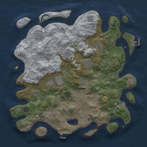 Thumbnail Rust Map: Procedural Map, Size: 4000, Seed: 1165223093, 19 Monuments