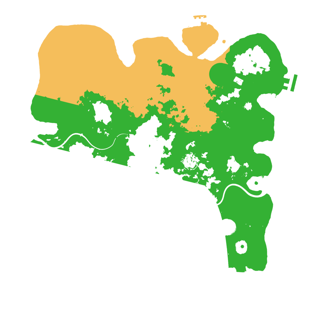 Biome Rust Map: Procedural Map, Size: 3700, Seed: 536395015