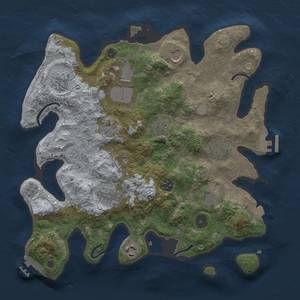 Thumbnail Rust Map: Procedural Map, Size: 3500, Seed: 653452, 18 Monuments