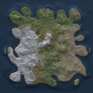 Thumbnail Rust Map: Procedural Map, Size: 3500, Seed: 2110452555, 17 Monuments