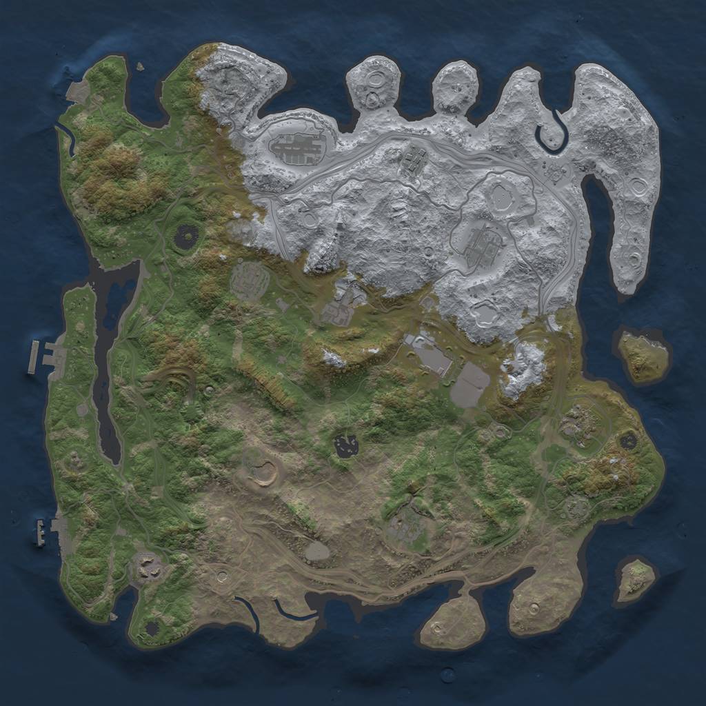 Rust Map: Procedural Map, Size: 4250, Seed: 681569516, 19 Monuments