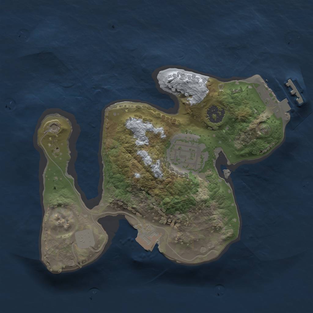 Rust Map: Procedural Map, Size: 1800, Seed: 1359592335, 5 Monuments