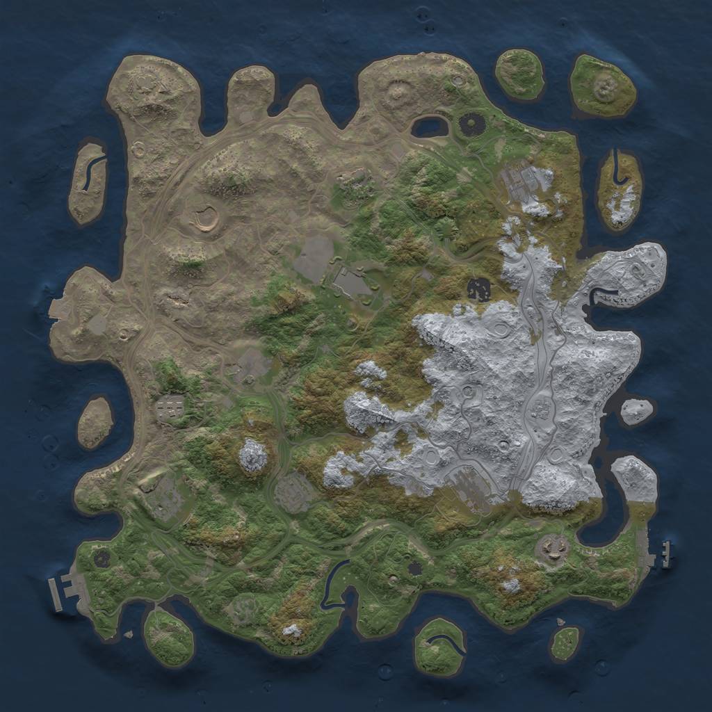Rust Map: Procedural Map, Size: 4250, Seed: 197510922, 19 Monuments