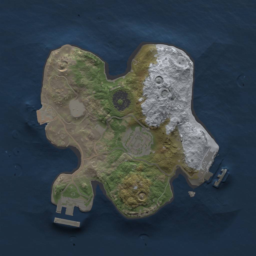 Rust Map: Procedural Map, Size: 2001, Seed: 642022807, 6 Monuments