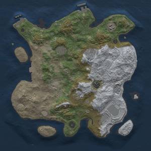 Thumbnail Rust Map: Procedural Map, Size: 3500, Seed: 605583447, 15 Monuments