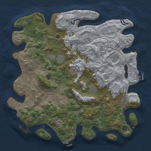 Thumbnail Rust Map: Procedural Map, Size: 4500, Seed: 1278973441, 19 Monuments