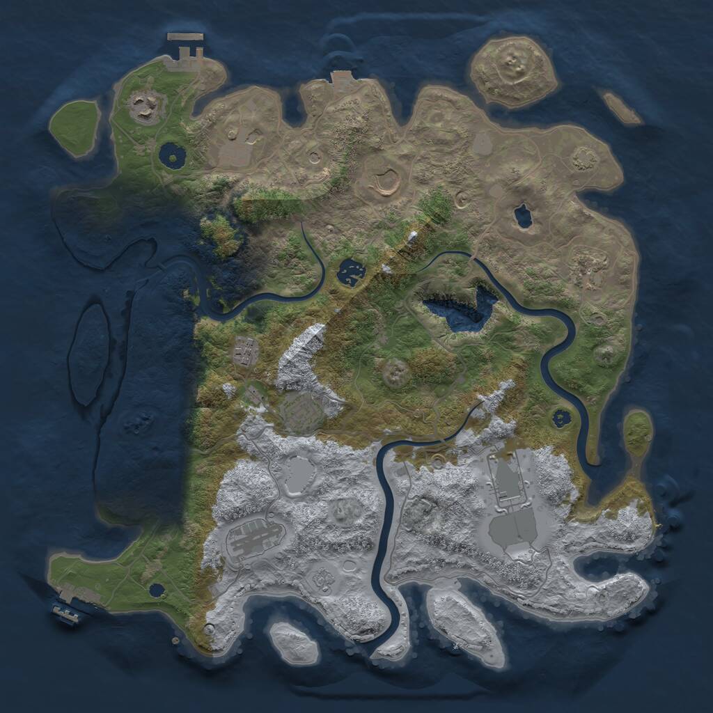 Rust Map: Procedural Map, Size: 4000, Seed: 1634562070, 15 Monuments