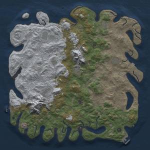 Thumbnail Rust Map: Procedural Map, Size: 5000, Seed: 1945386122, 19 Monuments