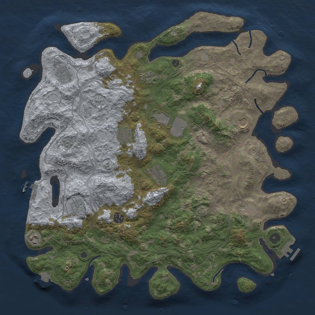 Rust Map: Procedural Map, Size: 4500, Seed: 22126, 19 Monuments
