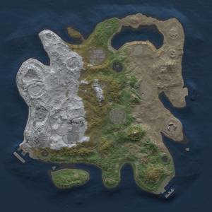 Thumbnail Rust Map: Procedural Map, Size: 3000, Seed: 2023171764, 14 Monuments