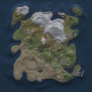 Thumbnail Rust Map: Procedural Map, Size: 3000, Seed: 10646, 15 Monuments