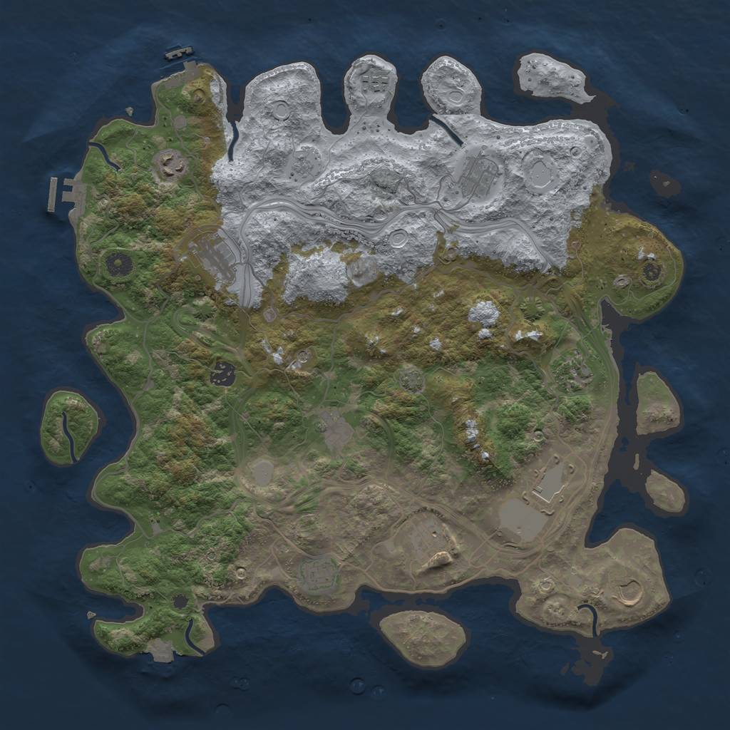 Rust Map: Procedural Map, Size: 4250, Seed: 1982692559, 19 Monuments