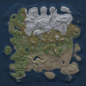 Thumbnail Rust Map: Procedural Map, Size: 4250, Seed: 1982692559, 14 Monuments