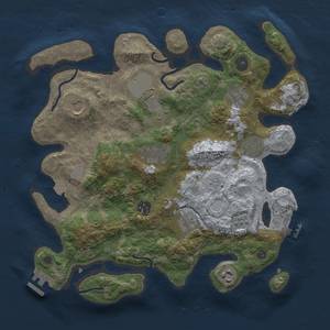 Thumbnail Rust Map: Procedural Map, Size: 3500, Seed: 81201701, 16 Monuments