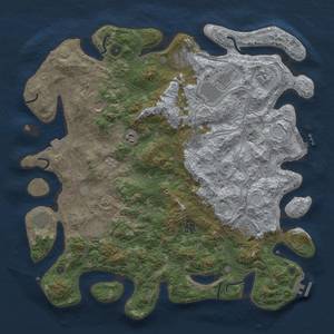 Thumbnail Rust Map: Procedural Map, Size: 4500, Seed: 19328, 19 Monuments