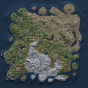 Thumbnail Rust Map: Procedural Map, Size: 4000, Seed: 1129457361, 15 Monuments
