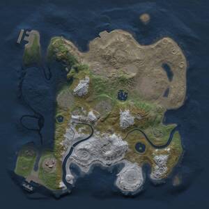 Thumbnail Rust Map: Procedural Map, Size: 3000, Seed: 193394348, 12 Monuments