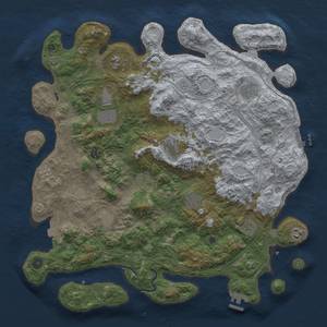 Thumbnail Rust Map: Procedural Map, Size: 4500, Seed: 318401244, 18 Monuments