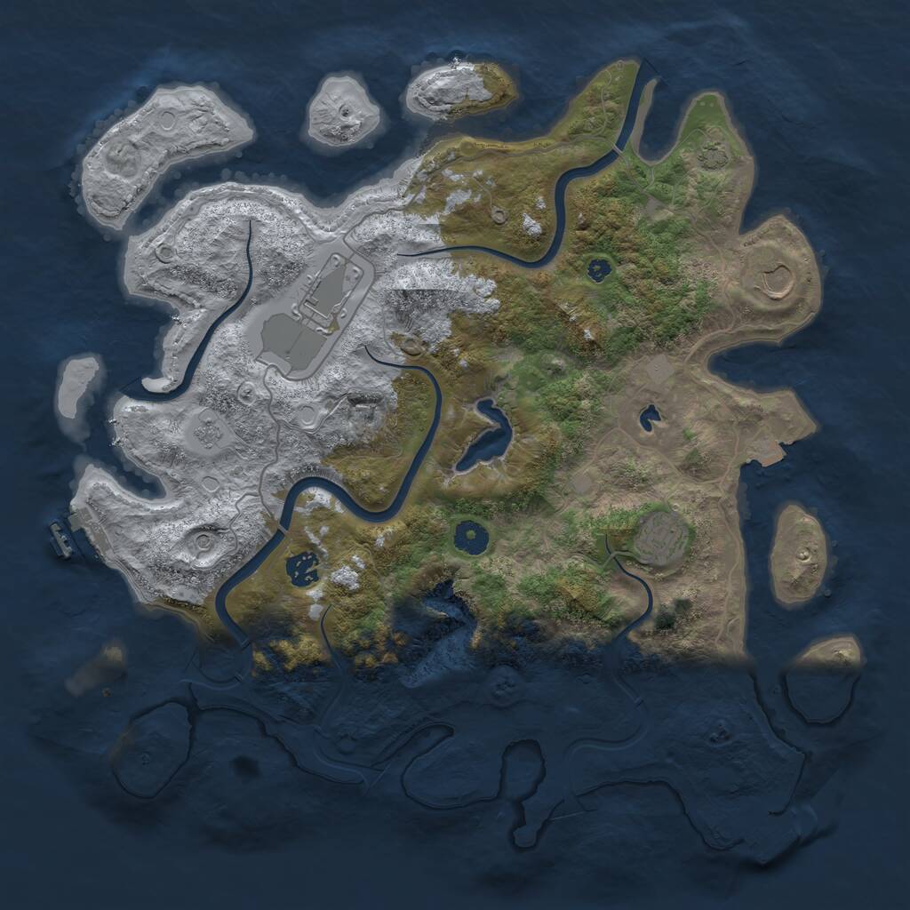 Rust Map: Procedural Map, Size: 4000, Seed: 19980915, 10 Monuments