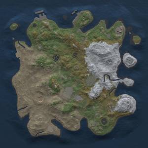 Thumbnail Rust Map: Procedural Map, Size: 3500, Seed: 875857335, 15 Monuments