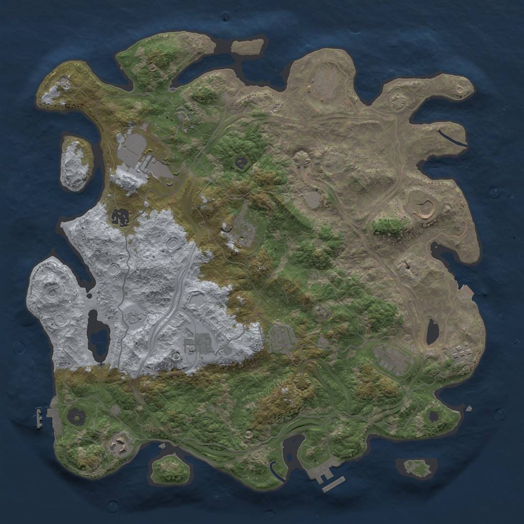 Rust Map: Procedural Map, Size: 4250, Seed: 19686, 19 Monuments