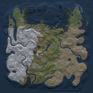 Thumbnail Rust Map: Procedural Map, Size: 4250, Seed: 2057635665, 16 Monuments