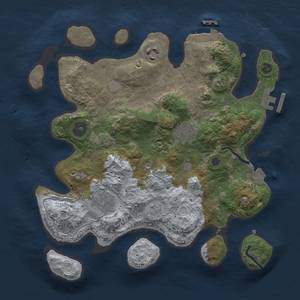 Thumbnail Rust Map: Procedural Map, Size: 3000, Seed: 1436969668, 11 Monuments