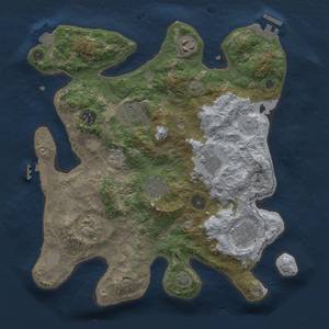 Thumbnail Rust Map: Procedural Map, Size: 3300, Seed: 331401367, 16 Monuments