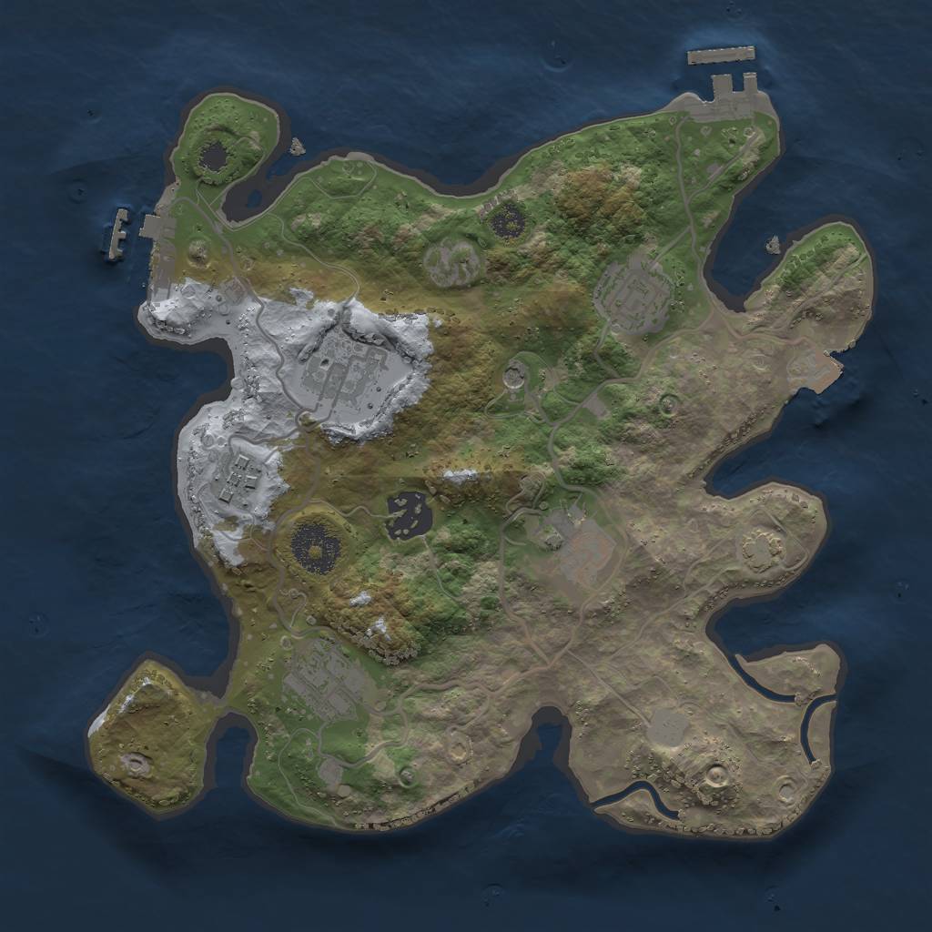 Rust Map: Procedural Map, Size: 2800, Seed: 267168908, 13 Monuments