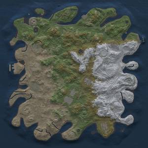 Thumbnail Rust Map: Procedural Map, Size: 4500, Seed: 3311122, 19 Monuments