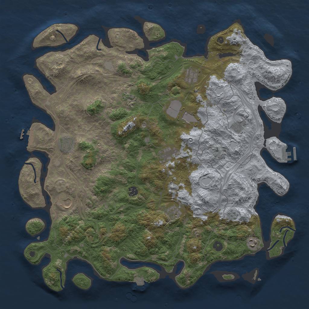 Rust Map: Procedural Map, Size: 4700, Seed: 19900412, 19 Monuments