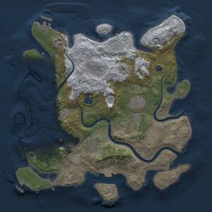 Thumbnail Rust Map: Procedural Map, Size: 3500, Seed: 703160958, 13 Monuments