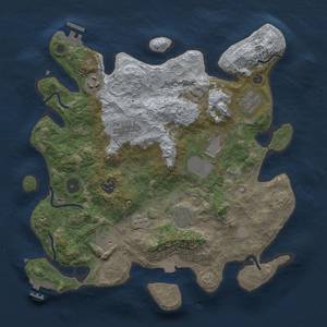 Thumbnail Rust Map: Procedural Map, Size: 3500, Seed: 703160958, 16 Monuments