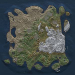 Thumbnail Rust Map: Procedural Map, Size: 3850, Seed: 974867318, 19 Monuments