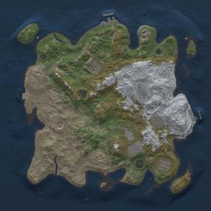 Thumbnail Rust Map: Procedural Map, Size: 3800, Seed: 561923563, 18 Monuments