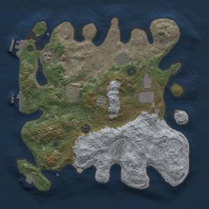 Thumbnail Rust Map: Procedural Map, Size: 3500, Seed: 1050366630, 15 Monuments