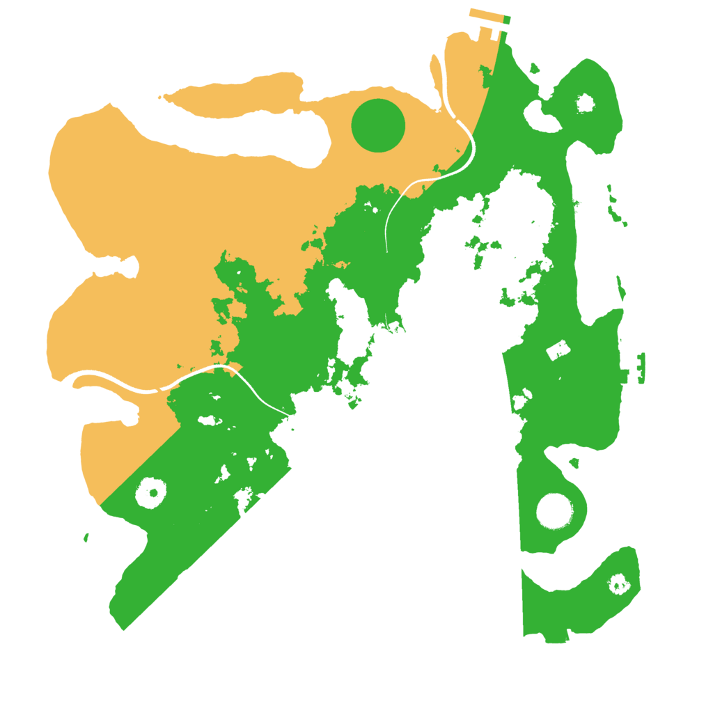 Biome Rust Map: Procedural Map, Size: 3500, Seed: 61233621