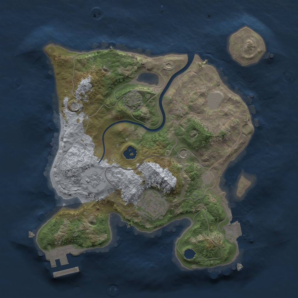 Rust Map: Procedural Map, Size: 2300, Seed: 270624, 6 Monuments