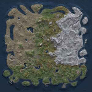 Thumbnail Rust Map: Procedural Map, Size: 5250, Seed: 1959585414, 17 Monuments