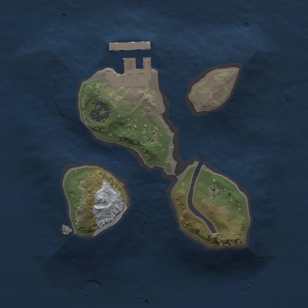 Rust Map: Procedural Map, Size: 1500, Seed: 1922501510, 4 Monuments