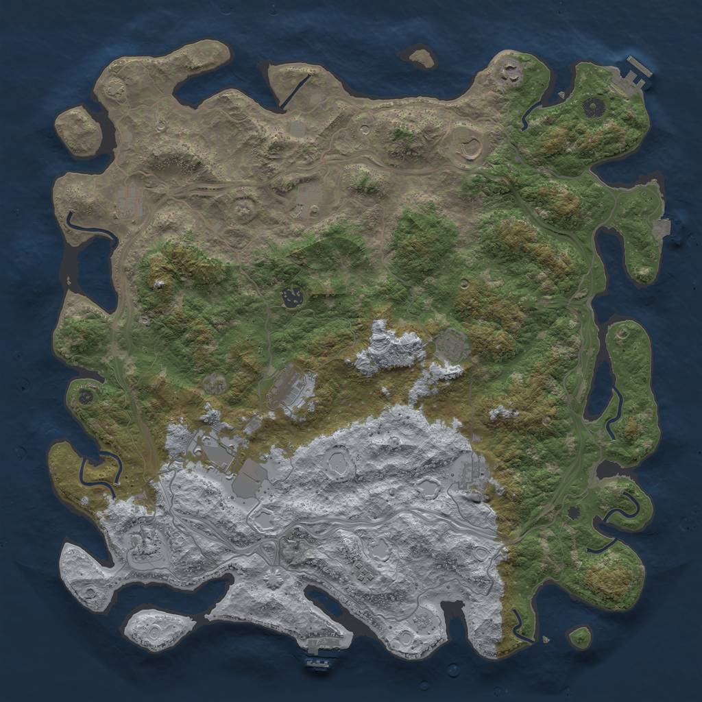 Rust Map: Procedural Map, Size: 4860, Seed: 771684561, 19 Monuments
