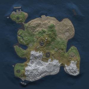 Thumbnail Rust Map: Procedural Map, Size: 2500, Seed: 1570784107, 9 Monuments