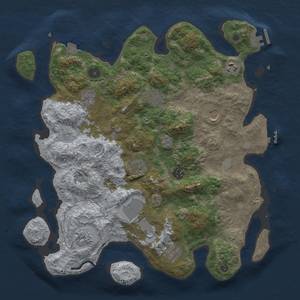 Thumbnail Rust Map: Procedural Map, Size: 3850, Seed: 147121117, 18 Monuments