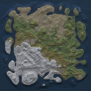 Thumbnail Rust Map: Procedural Map, Size: 4500, Seed: 632458114, 18 Monuments