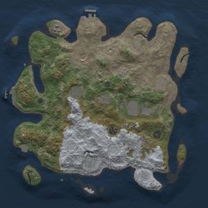 Thumbnail Rust Map: Procedural Map, Size: 3750, Seed: 12782451, 18 Monuments