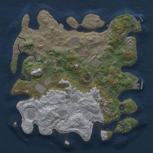 Thumbnail Rust Map: Procedural Map, Size: 3850, Seed: 5212893, 17 Monuments