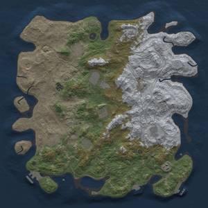 Thumbnail Rust Map: Procedural Map, Size: 4500, Seed: 1869071853, 19 Monuments