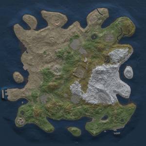 Thumbnail Rust Map: Procedural Map, Size: 3750, Seed: 756798, 19 Monuments